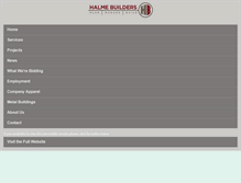 Tablet Screenshot of halmebuilders.com